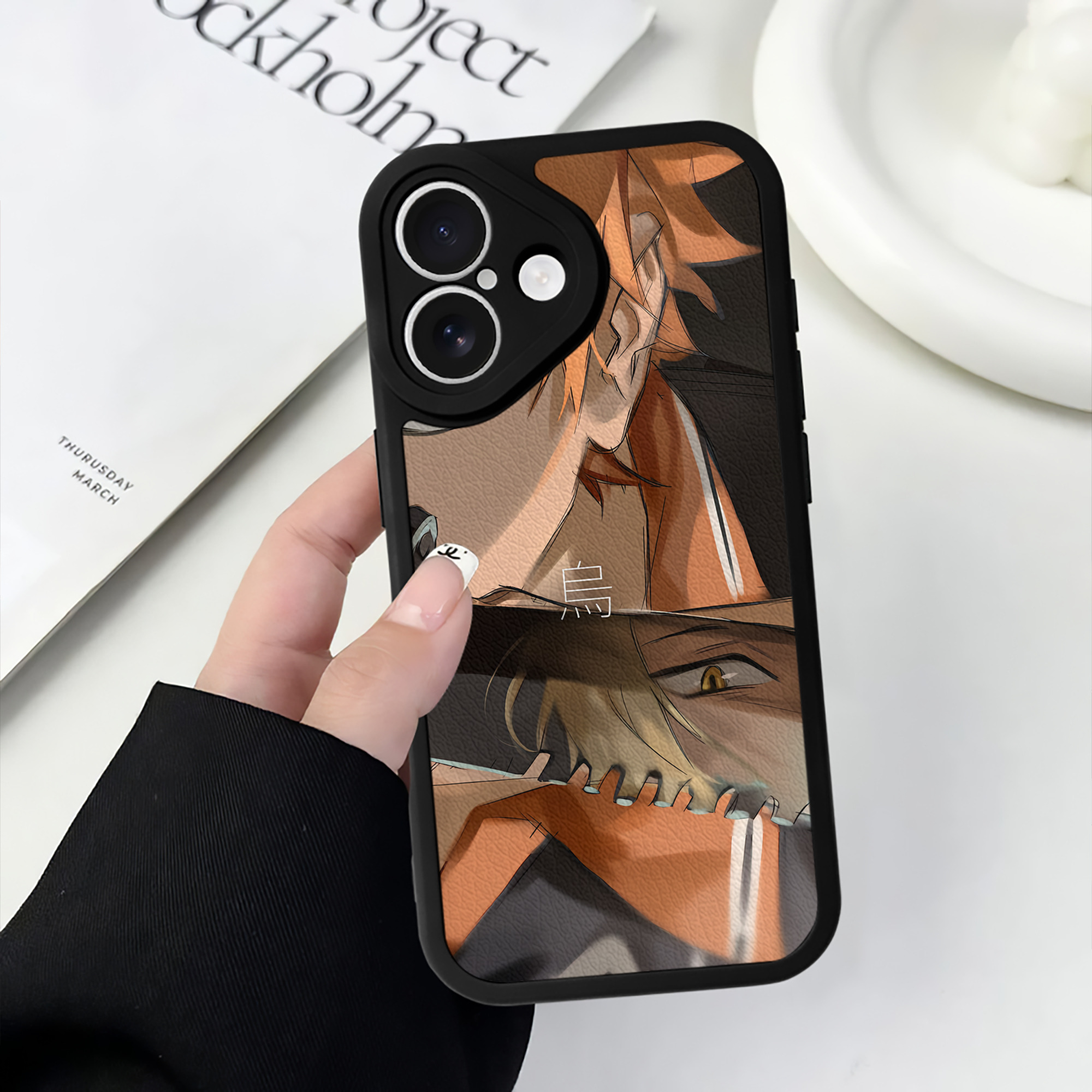 （画像用） ハイキュー!! Haikyu!! 【iPhone 16シリーズ対応】シリコンスマホケース（レザー調） 材質：シリコン